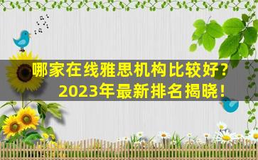 哪家在线雅思机构比较好？ 2023年最新排名揭晓！